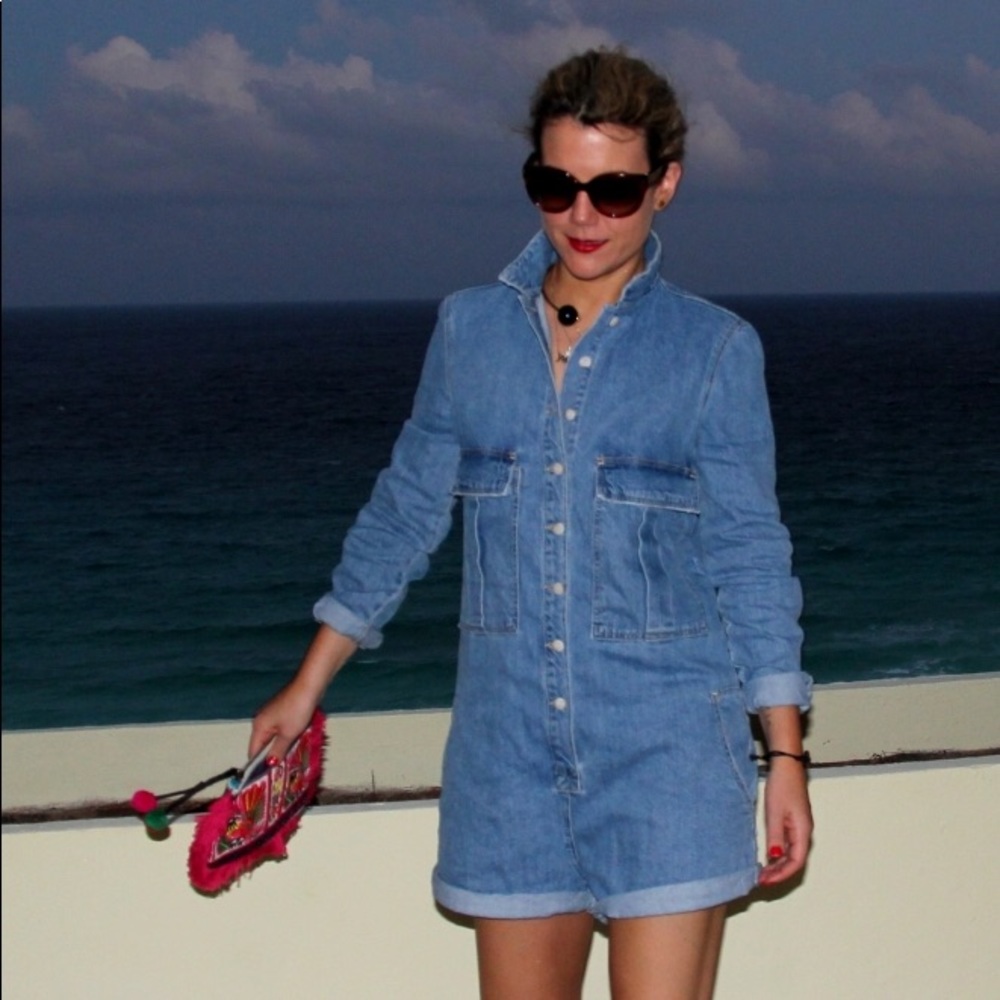 Zara Denim Romper Size S